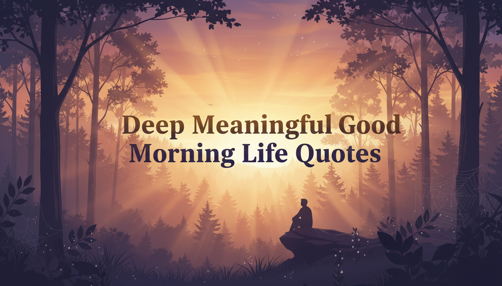 Deep Meaningful Good Morning Life Quotes