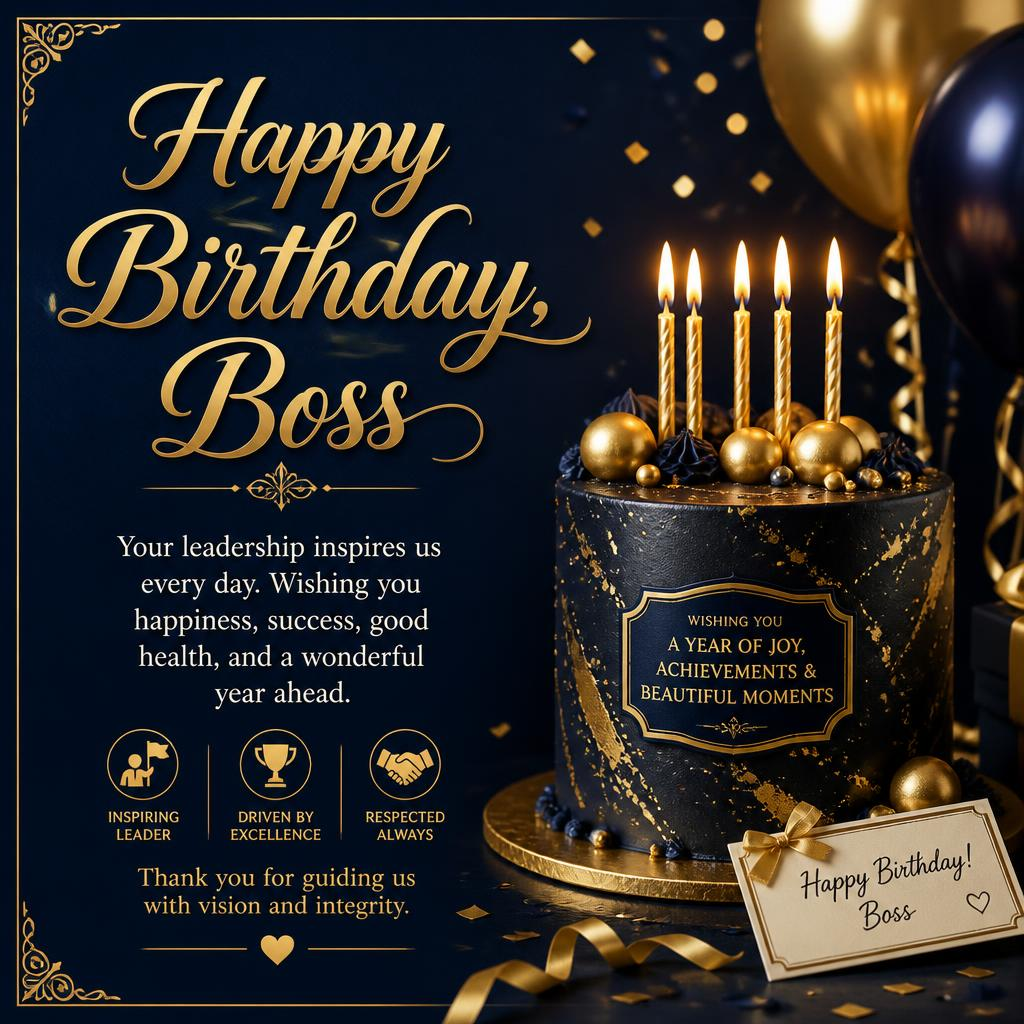 Emotional Birthday Wishes for Boss